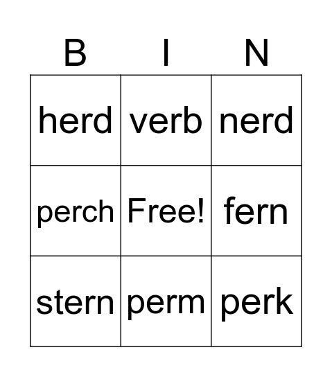 Everett er Bingo Card