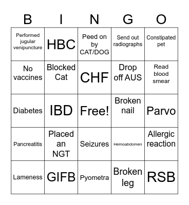 Bingo card 1 Bingo Card