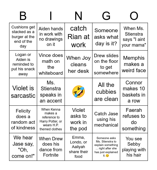 Umm IDK Bingo Card