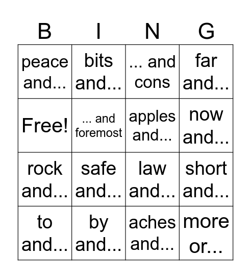 Binomial bingo Card