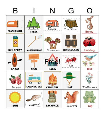CABIN BINGO Card