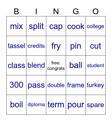 All About Kameron Bingo Card