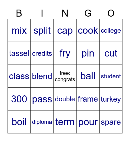 All About Kameron Bingo Card