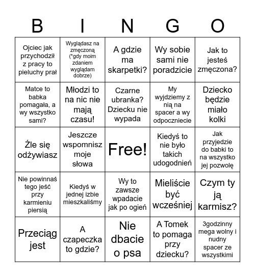 Bingo Kołobrzeg Bingo Card