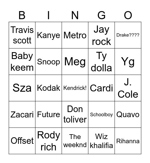 The Pop Out Bingo Card