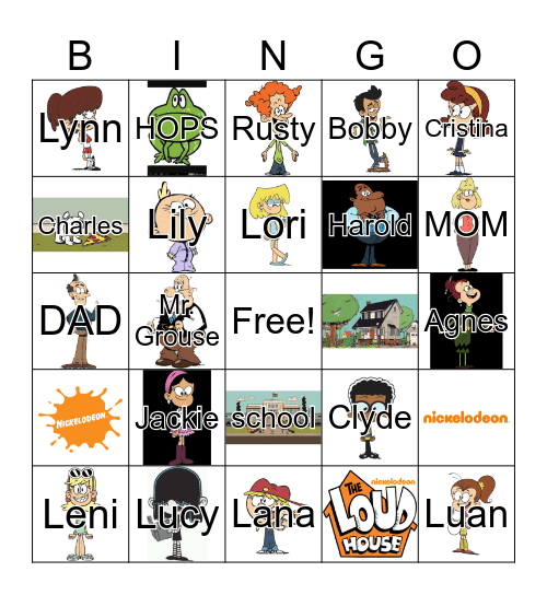 THE LOUD HOUSE Bingo Card