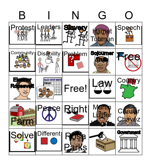 Peacekeepers Bingo Card