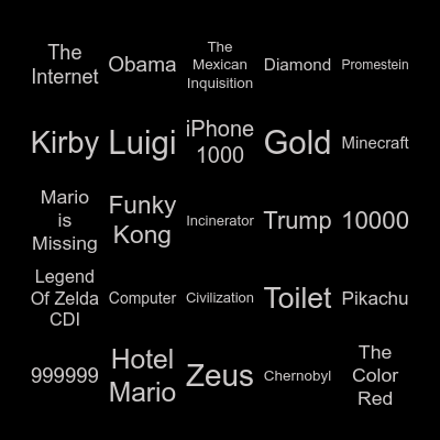 Infinite Craft Bingo Card