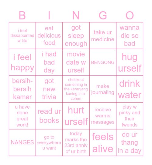 .𖥔 ݁ ˖ Bingo Games .𖥔 ݁ ˖ Bingo Card