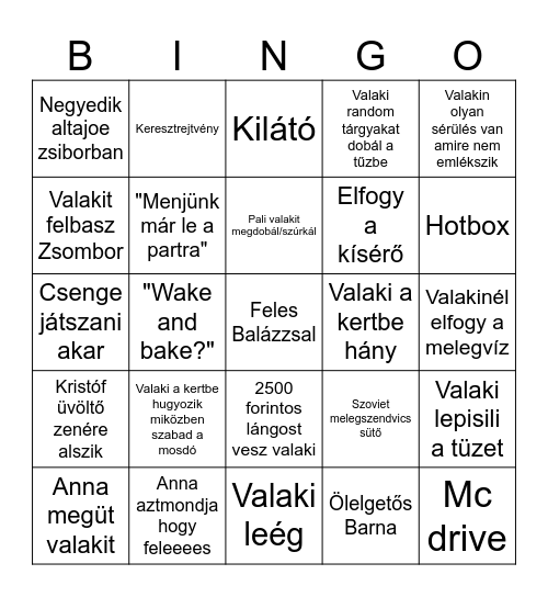 Kenese Bingo 2024 Bingo Card