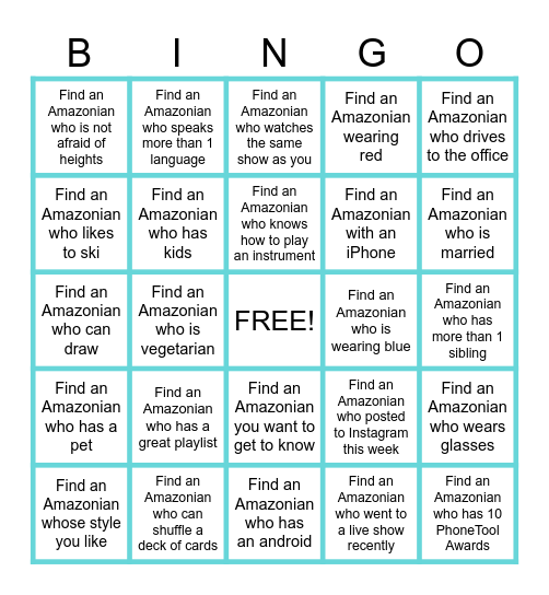 Get to Know JFK28! Bingo Card