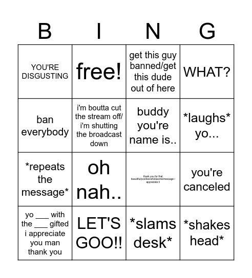 CASEOH BINGOOO Bingo Card