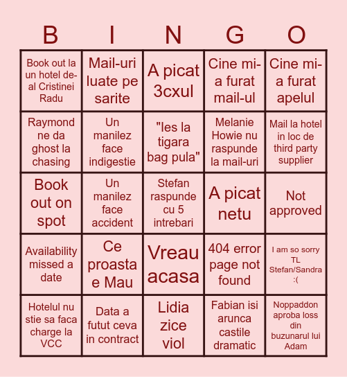 Bingo G2 Bingo Card