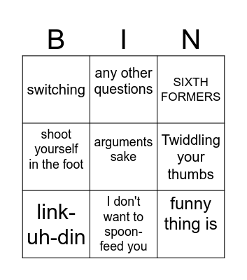 tariq bingo Card