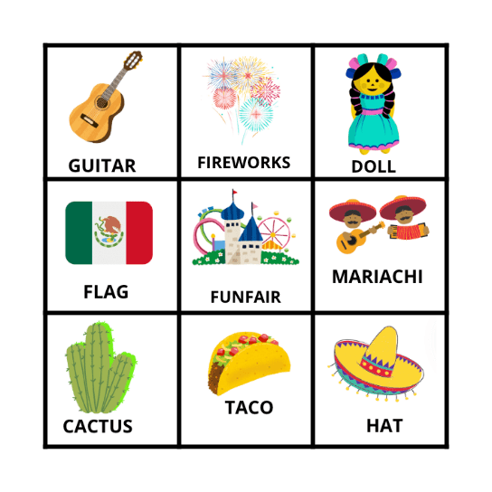 BINGO MÉXICO Bingo Card