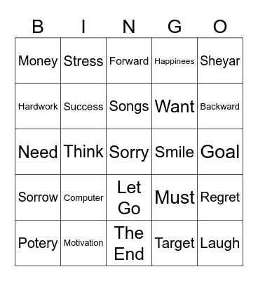 Maninder Bingo Card