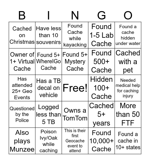 2016 Meet & Greet -  GC6K36J Bingo Card