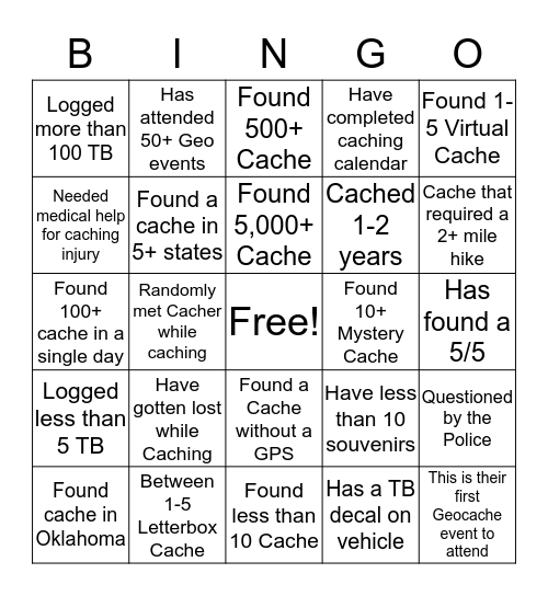 2016 Meet & Greet -  GC6K36J Bingo Card