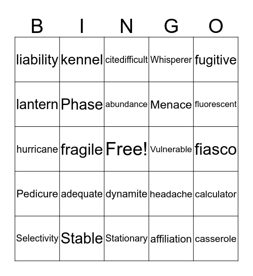 Summer Enrichment BINGO Card