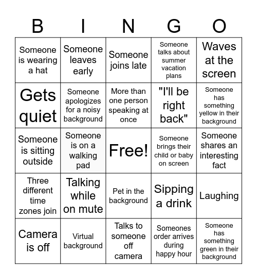 OB Bingo! Bingo Card