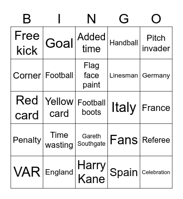 Euros Bingo Card