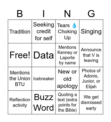 Staff PD Bingo Card