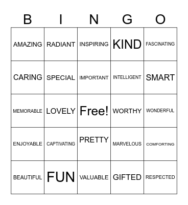 GRANDPARENTS DAY BINGO Card