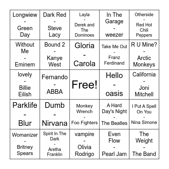 MUSIKBINGO MIDSOMMAR 2024 Bingo Card