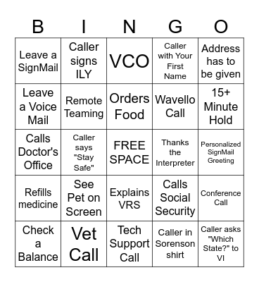 Let's Play BINGO! Bingo Card