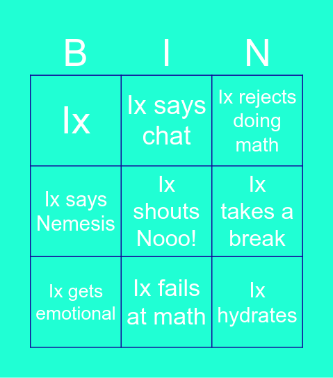 Ix Bingo Card