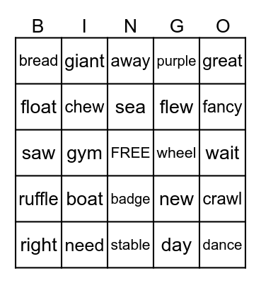 2nd Grade Summer School Review Bingo Card