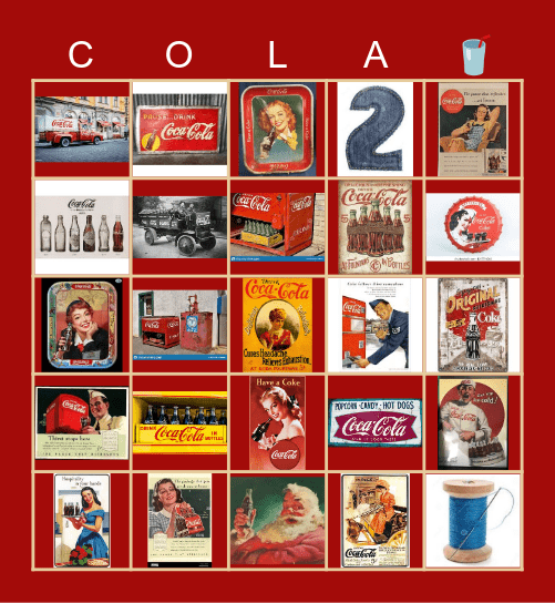 Vintage Coca Cola Bingo Card