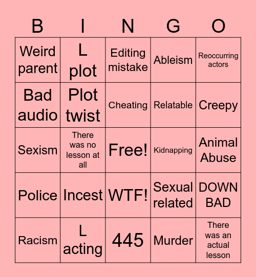 TOMMOROWS TEACHINGS Bingo Card