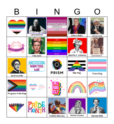 PRIDE BINGO Card