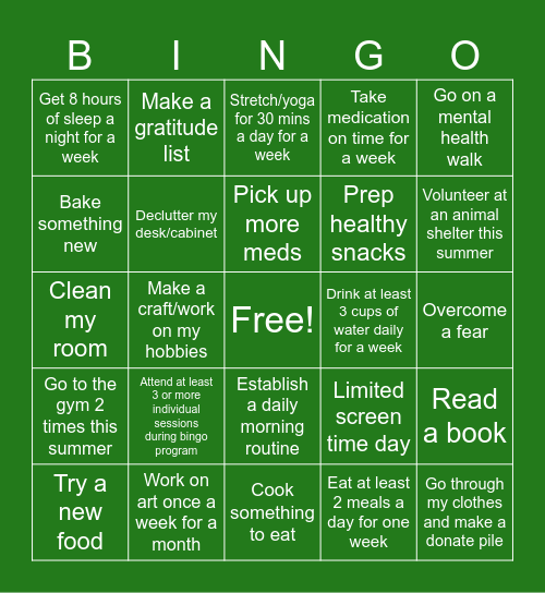 ACRS Summer Bingo (Kelly) Bingo Card