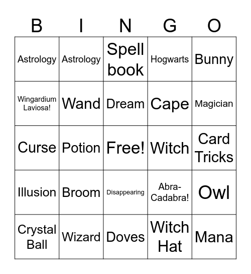 LL24 Magic Bingo Card