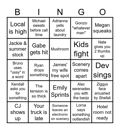 SPeteR SpAm bIng BonG MuSicaL Bingo Card