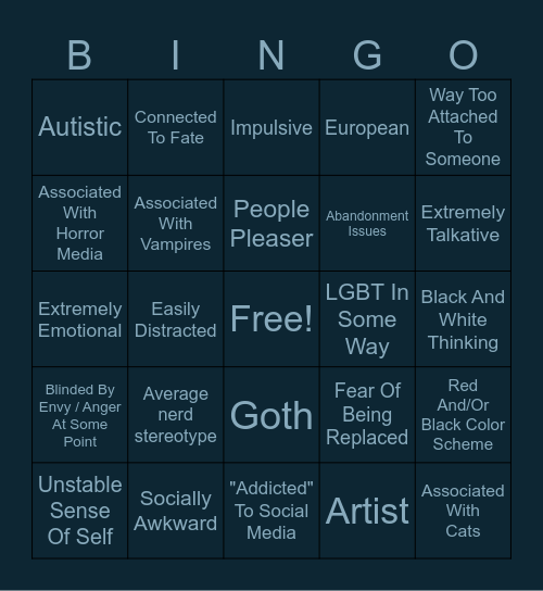 MEL BINGO V2 Bingo Card