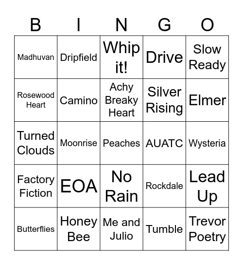 Hotlanta N.1 Bingo Card