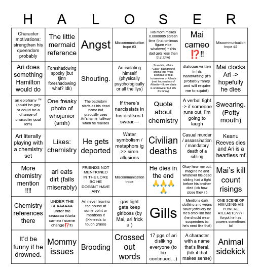 Ari Bingo Card