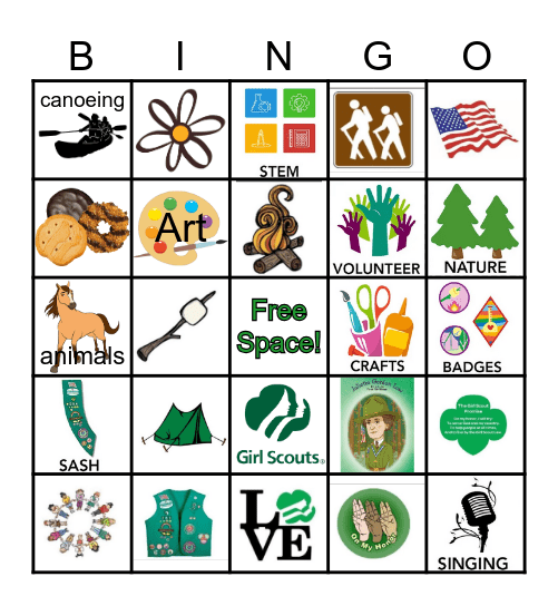 Girl Scout Bingo Card