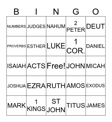 HOLY GHOST  Bingo Card