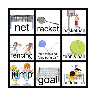 Sports Bingo Card