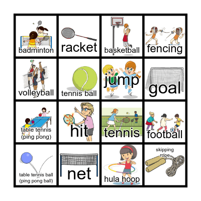 Sports Bingo Card