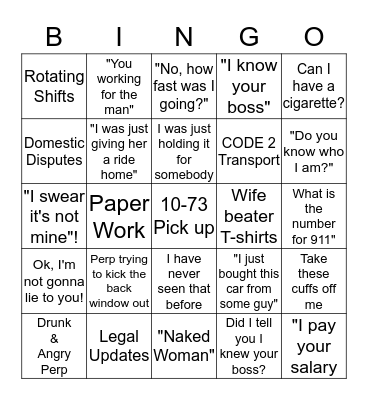 THINGS RON WON'T MISS Bingo Card