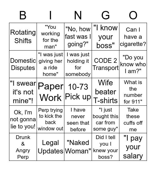 THINGS RON WON'T MISS Bingo Card