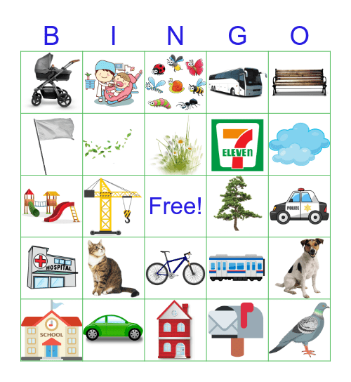 My Neighborhood Bingo Card