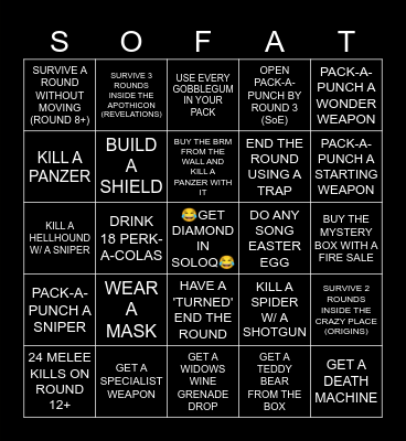 🐢PROJECT MBAPPE🌭 Bingo Card