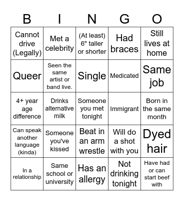 Will's Social Bingo Card