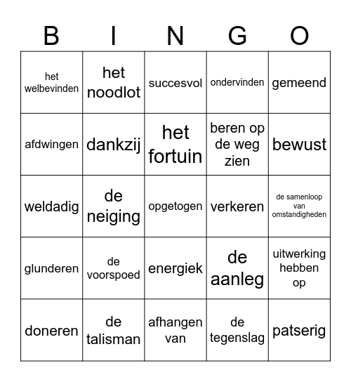 Bingo Card